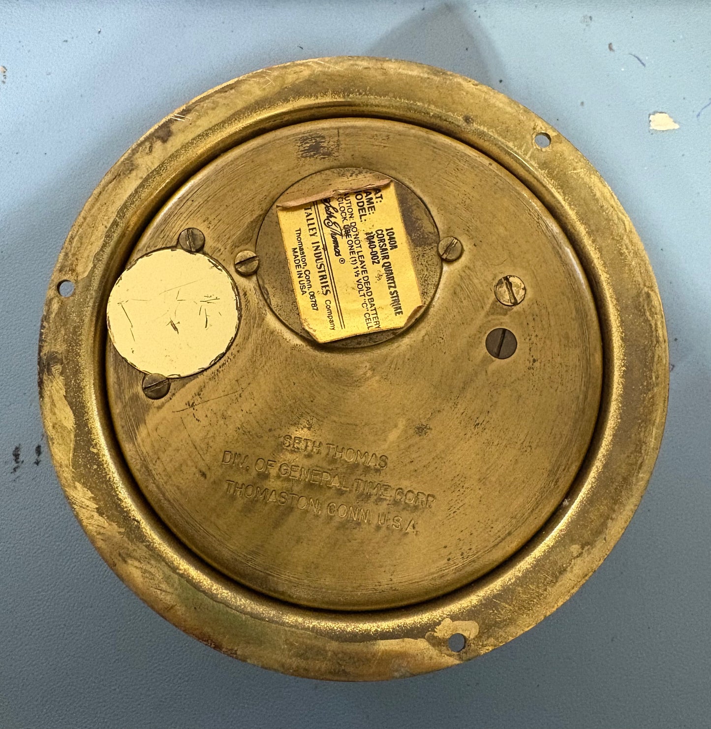Seth Thomas Brass Ship's Clock model 1040-002