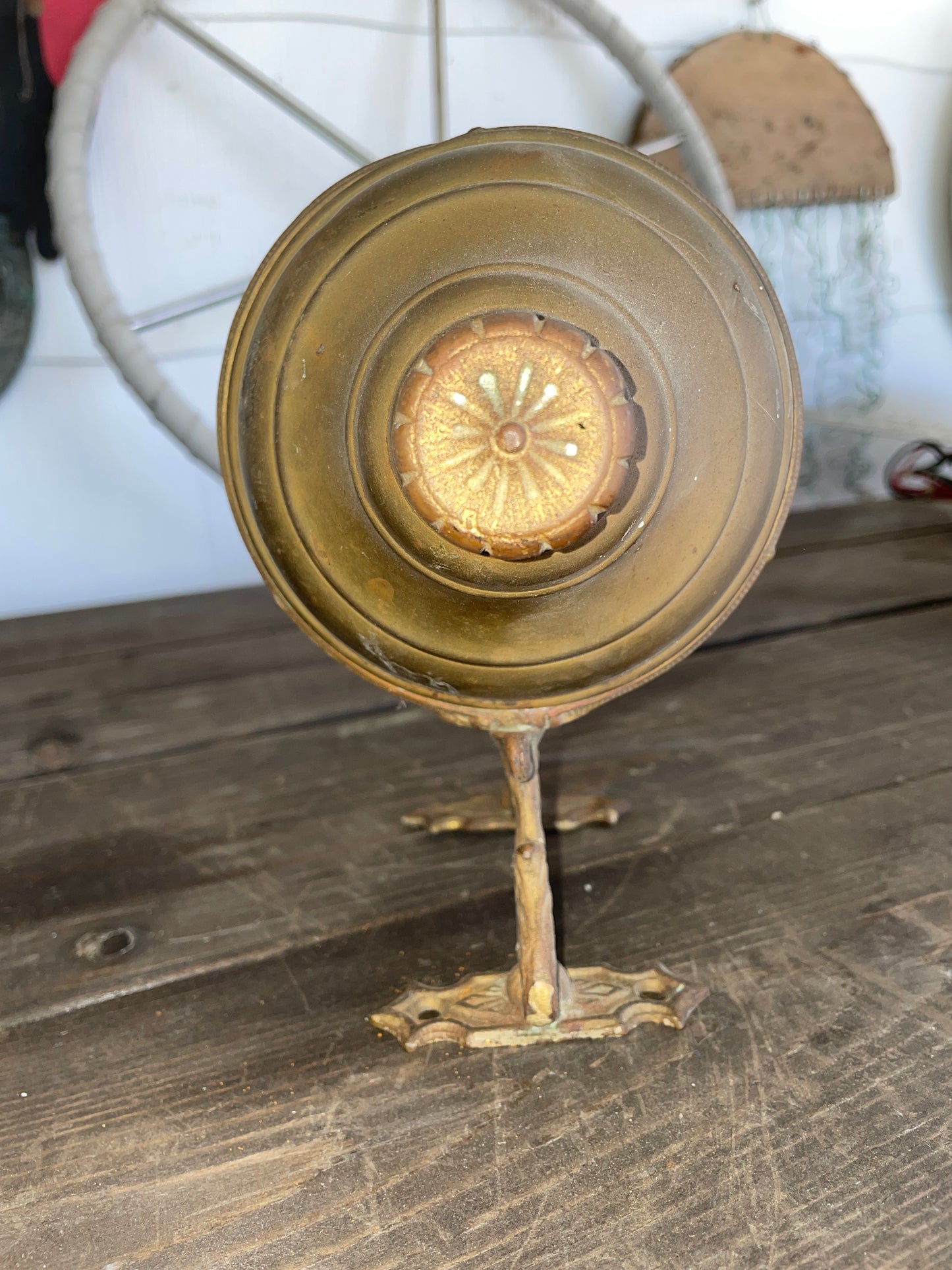 Vintage Brass Page Bros & Co. Oil Lamp