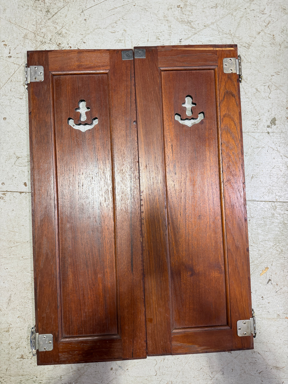 PAIR Catalina 30 Long Interior Door - ID 28 3/4” Long x 9 3/4” Wide - Dark Wood -- #389