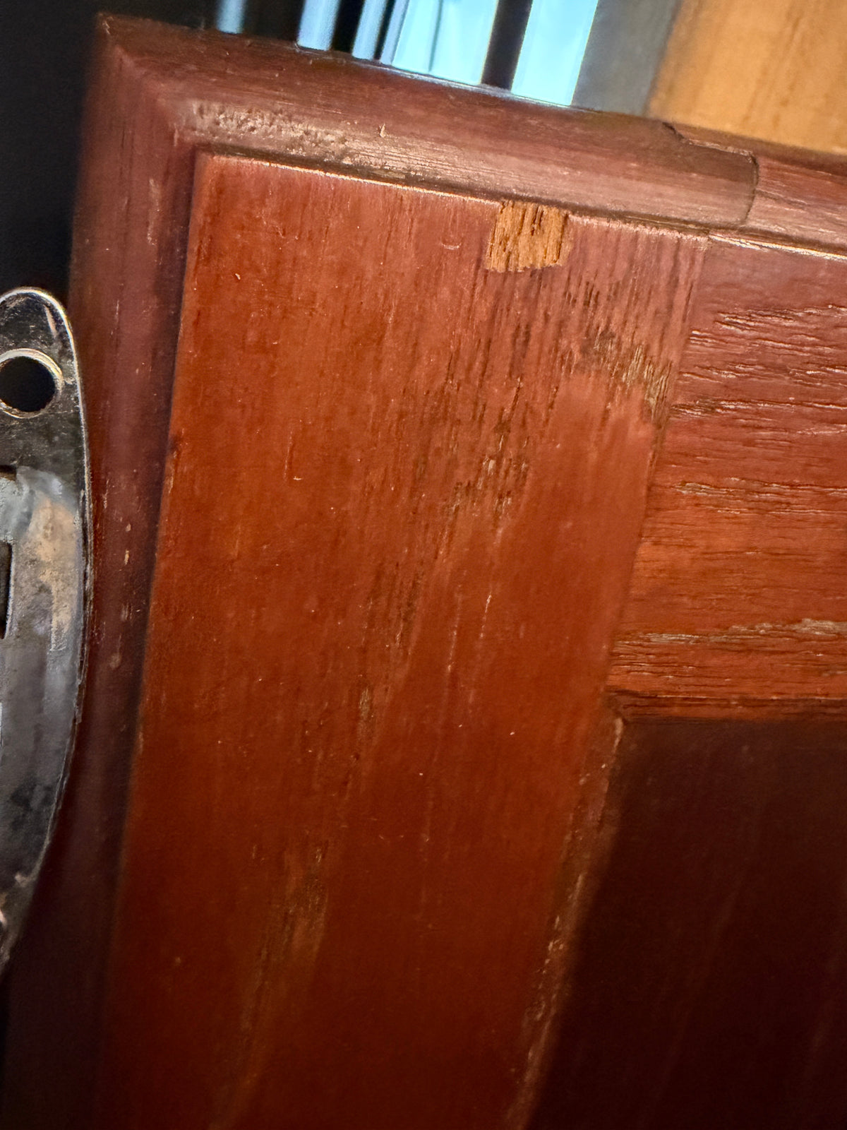 PAIR Catalina 30 Long Interior Door - ID 28 3/4” Long x 9 3/4” Wide - Dark Wood -- #389