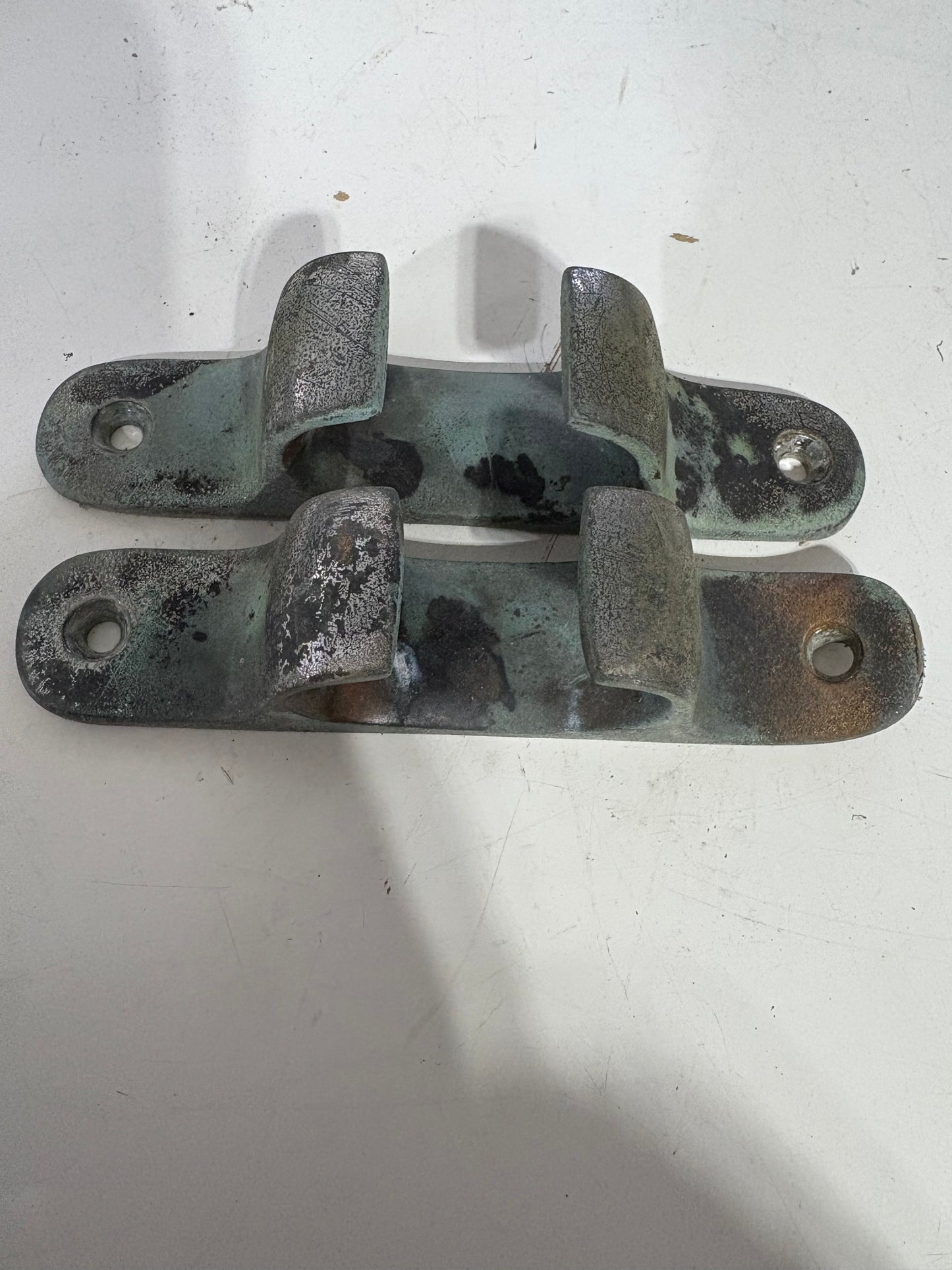 PAIR Vintage Bronze Chocks