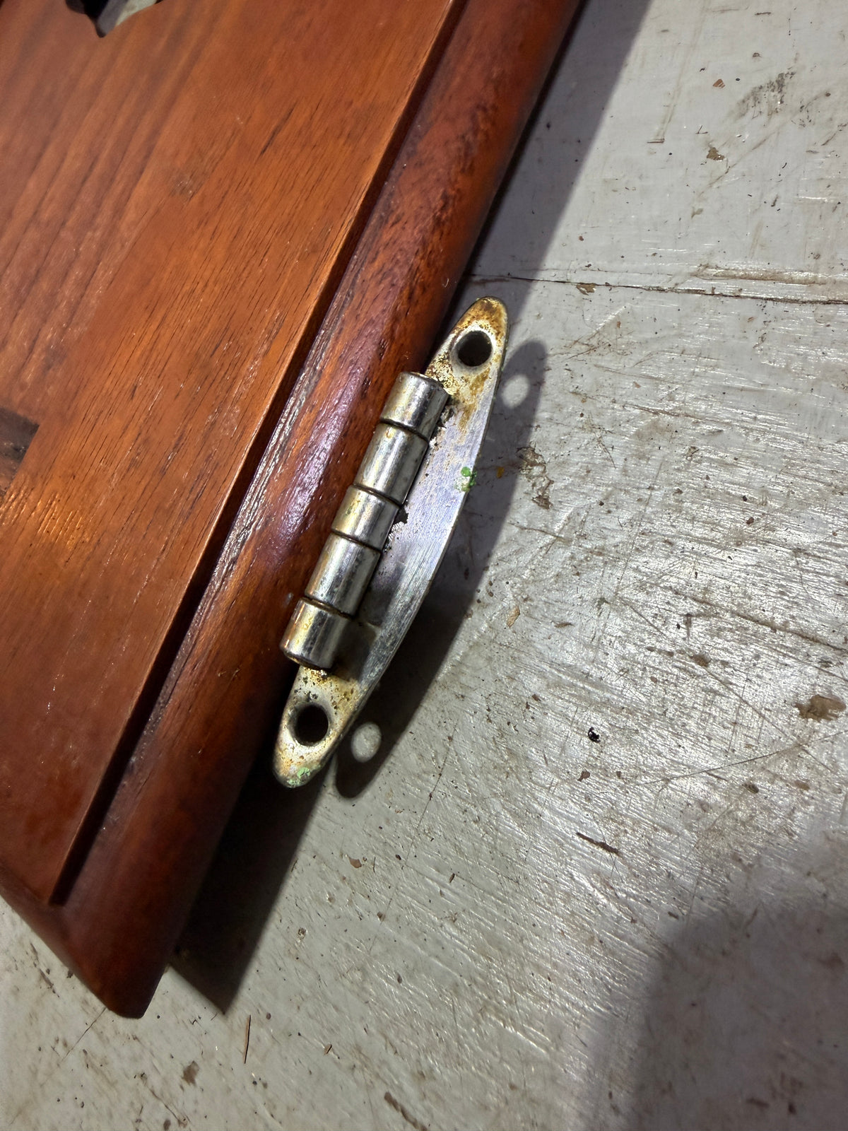 PAIR Catalina 30 Anchor Cut Out Interior Door - ID 11 3/4” Long x 9” Wide - Dark Wood -- #390