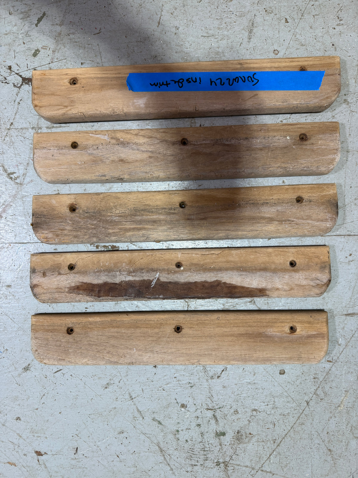 LOT of 5 Teak Interior Trim Pieces - Sonar 24 -- #395