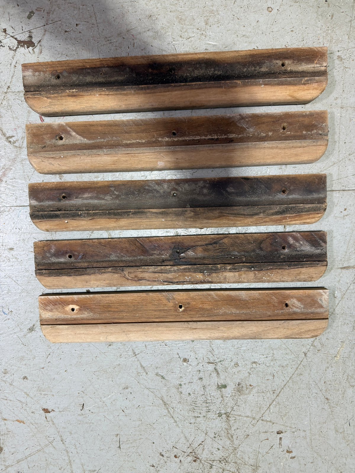 LOT of 5 Teak Interior Trim Pieces - Sonar 24 -- #395