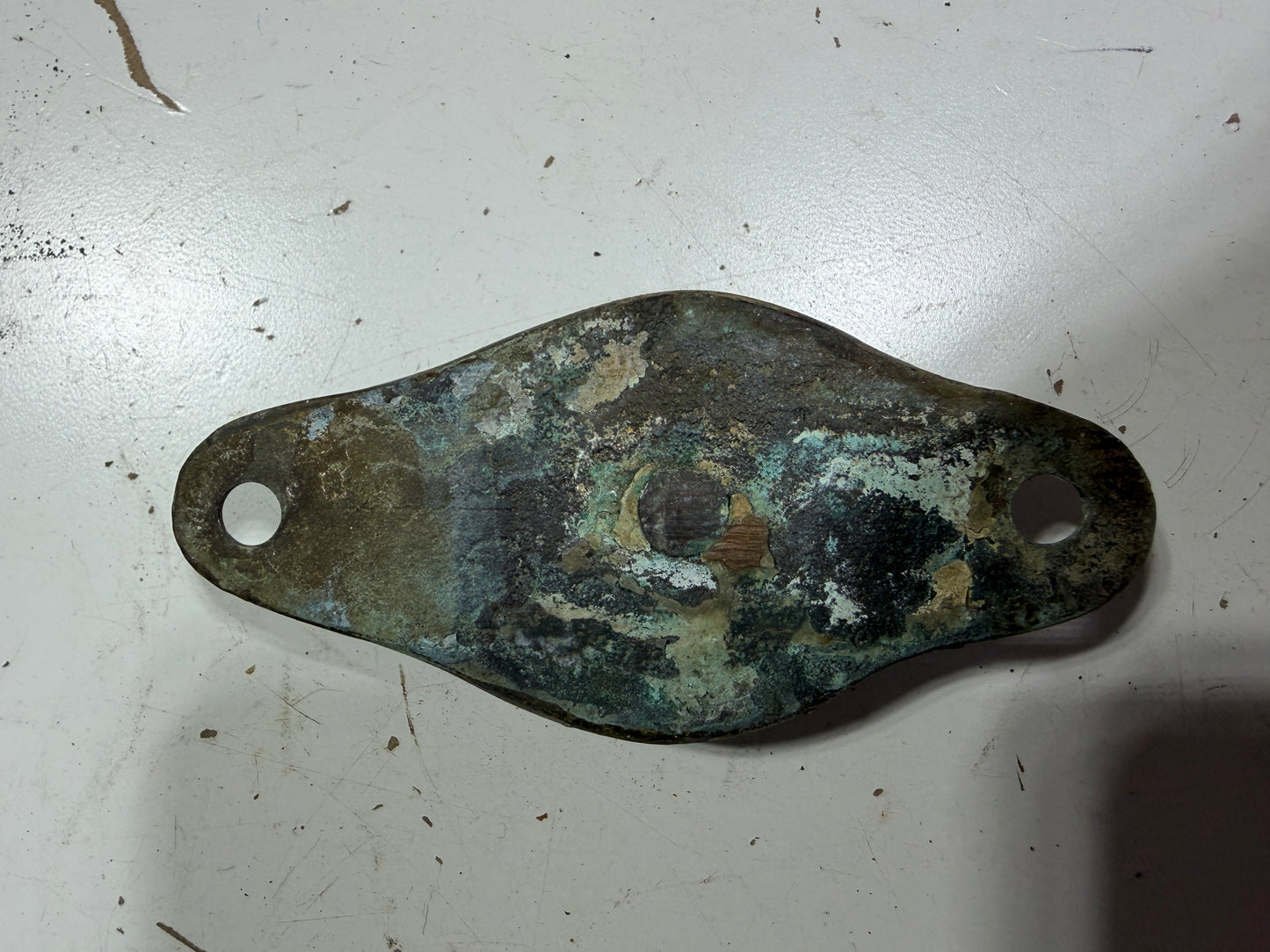Vintage Bronze Cheek Block - 1 3/4" Sheave - 3/8" Line Diameter