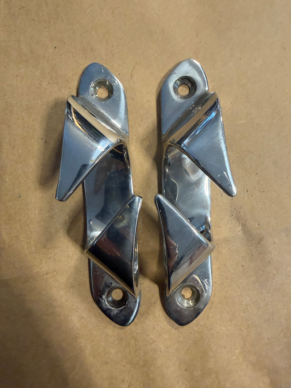 PAIR 6" Stainless Steel Chock Cleats