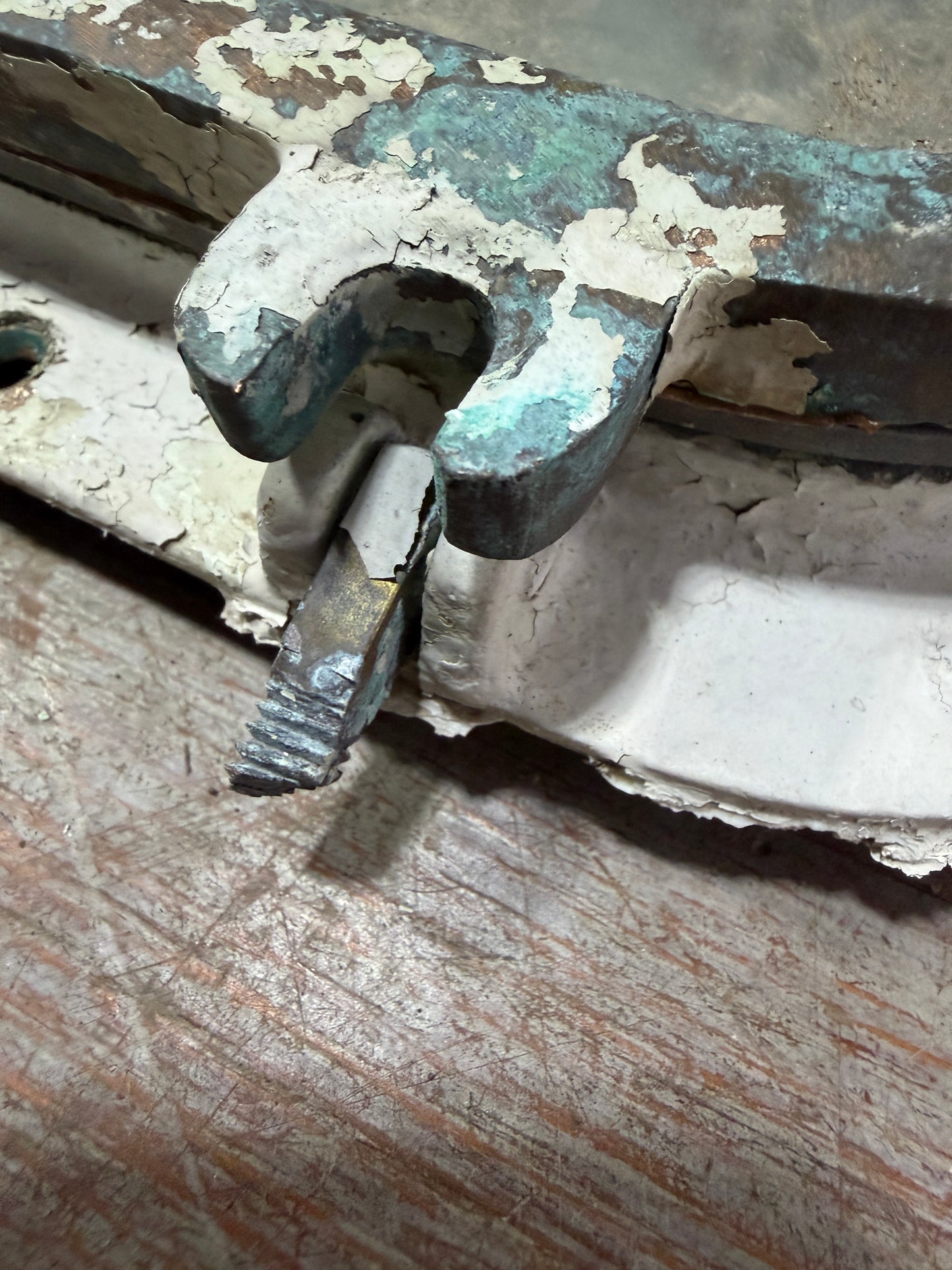 Bronze Perko Porthole - 12 1/2" Long x 5 1/2" Wide - Broken Dog & Painted Over