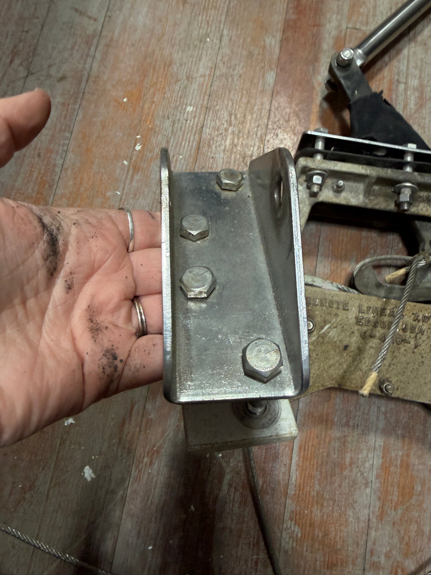 Pearson 27 Rudder With Control Arm & Teleflex Cables