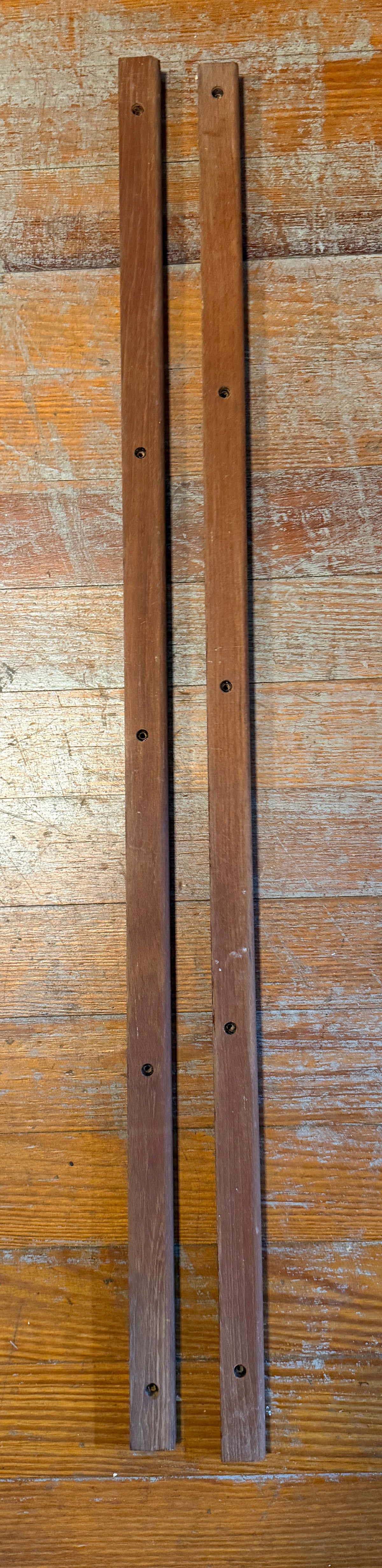 PAIR 40 3/4" Long x 1 1/4" Wide x 7/8" Thickness Teak Trim - Pearson 27