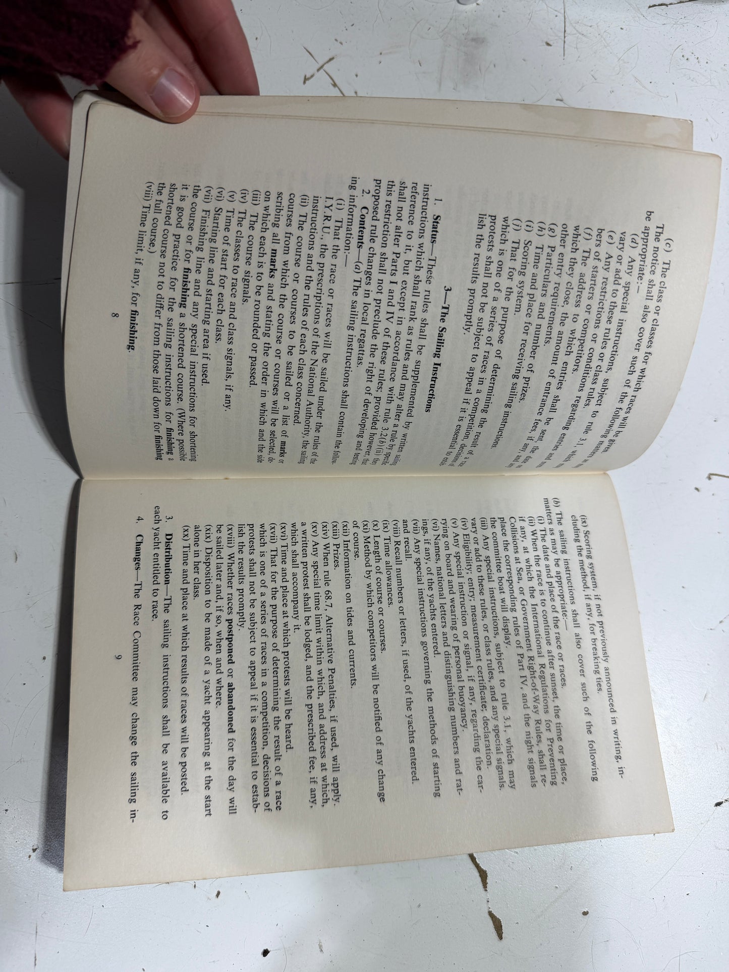 NAYRU 1973 - Yacht Racing Rules Booklet