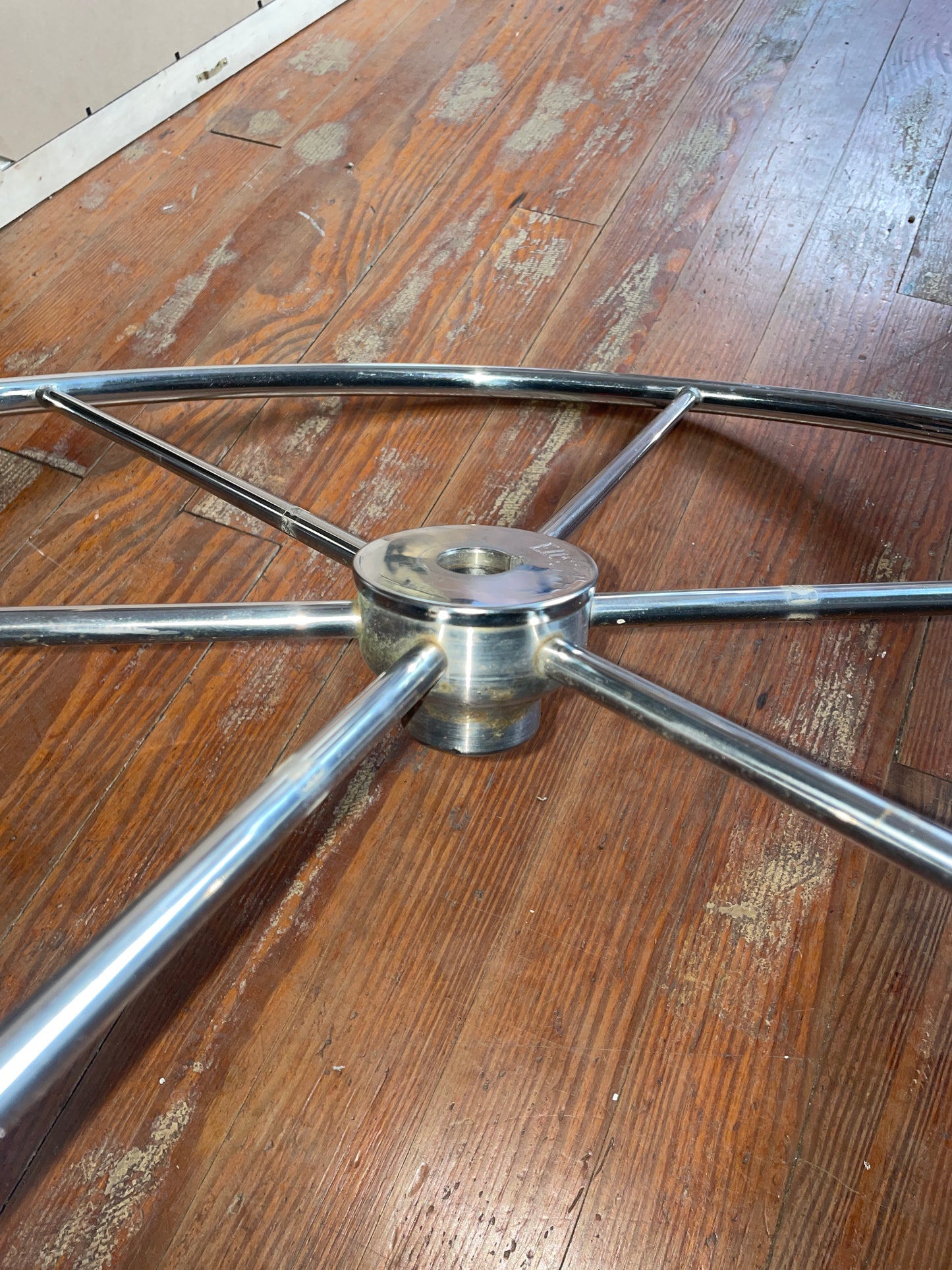 36" Stainless Steel Edson Destroyer Wheel With 1" Keyed Shaft