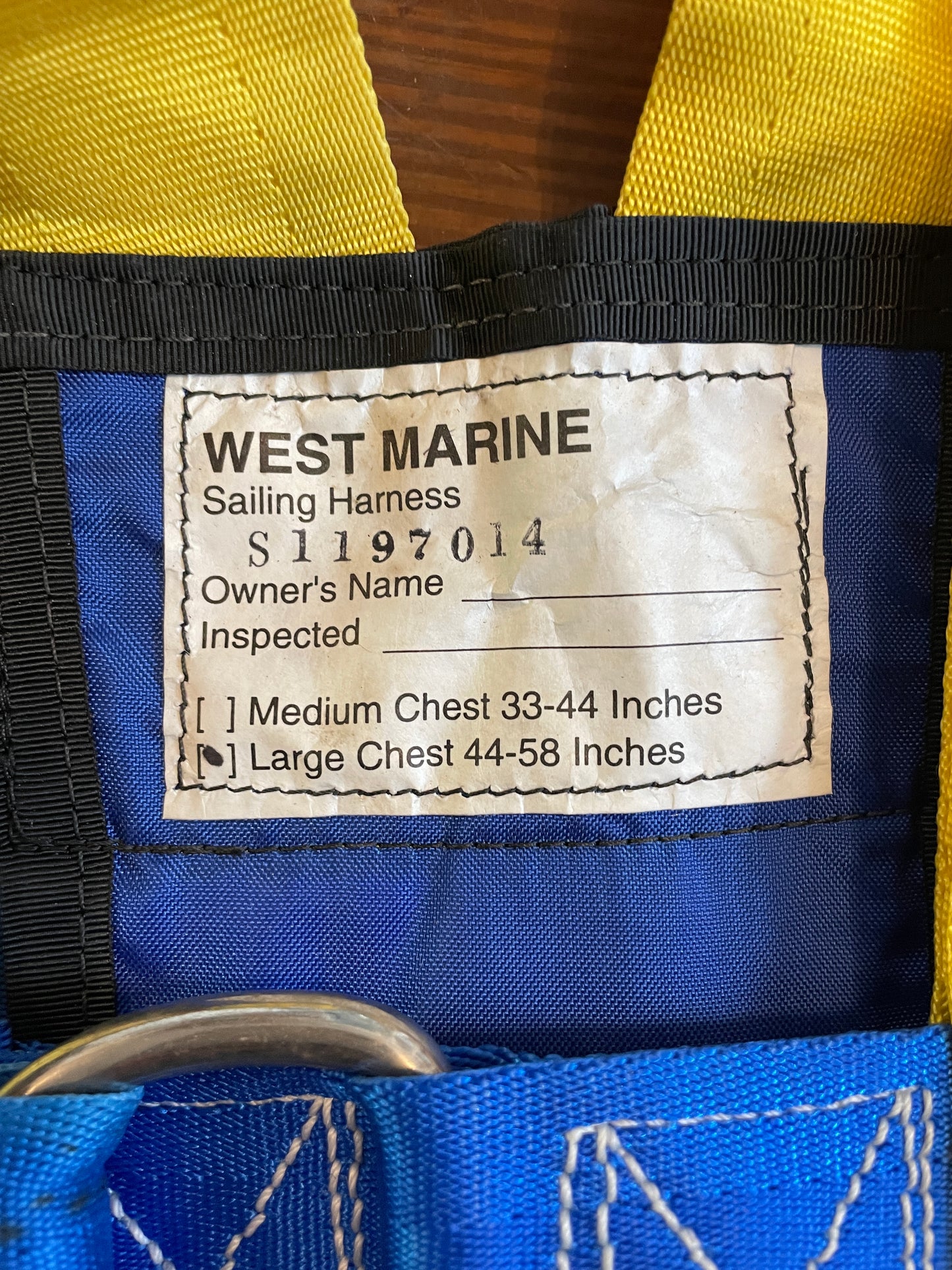 West Marine Size Large Safety Sailing Harness