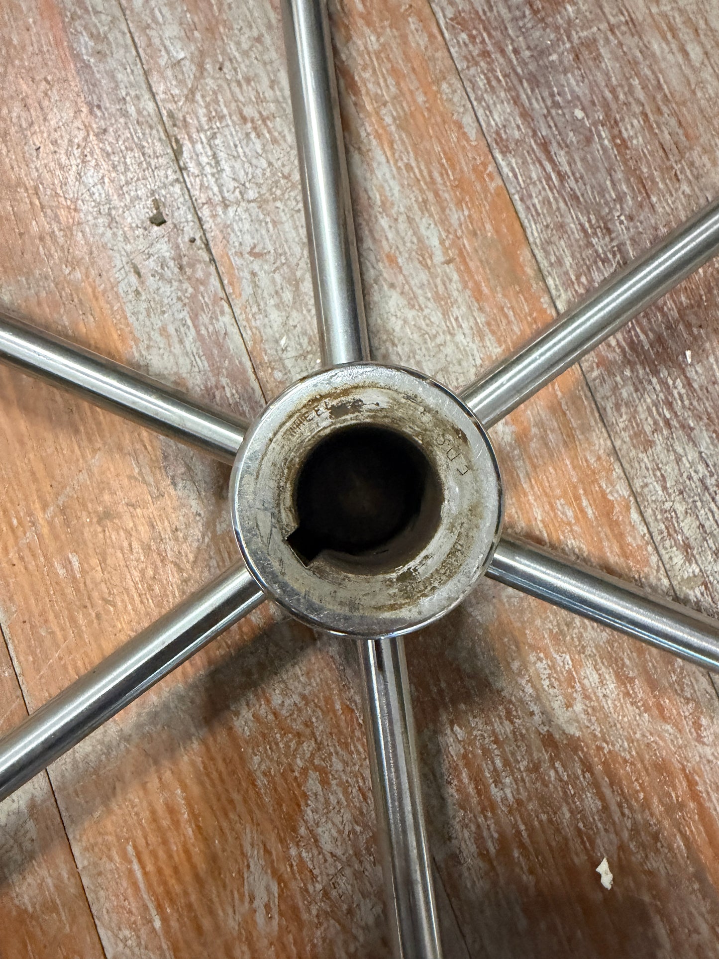 28" Stainless Steel Wheel - 1" Straight Keyed Shaft - WITH Key and Nut - Seafarer 31 MK1 Yawl