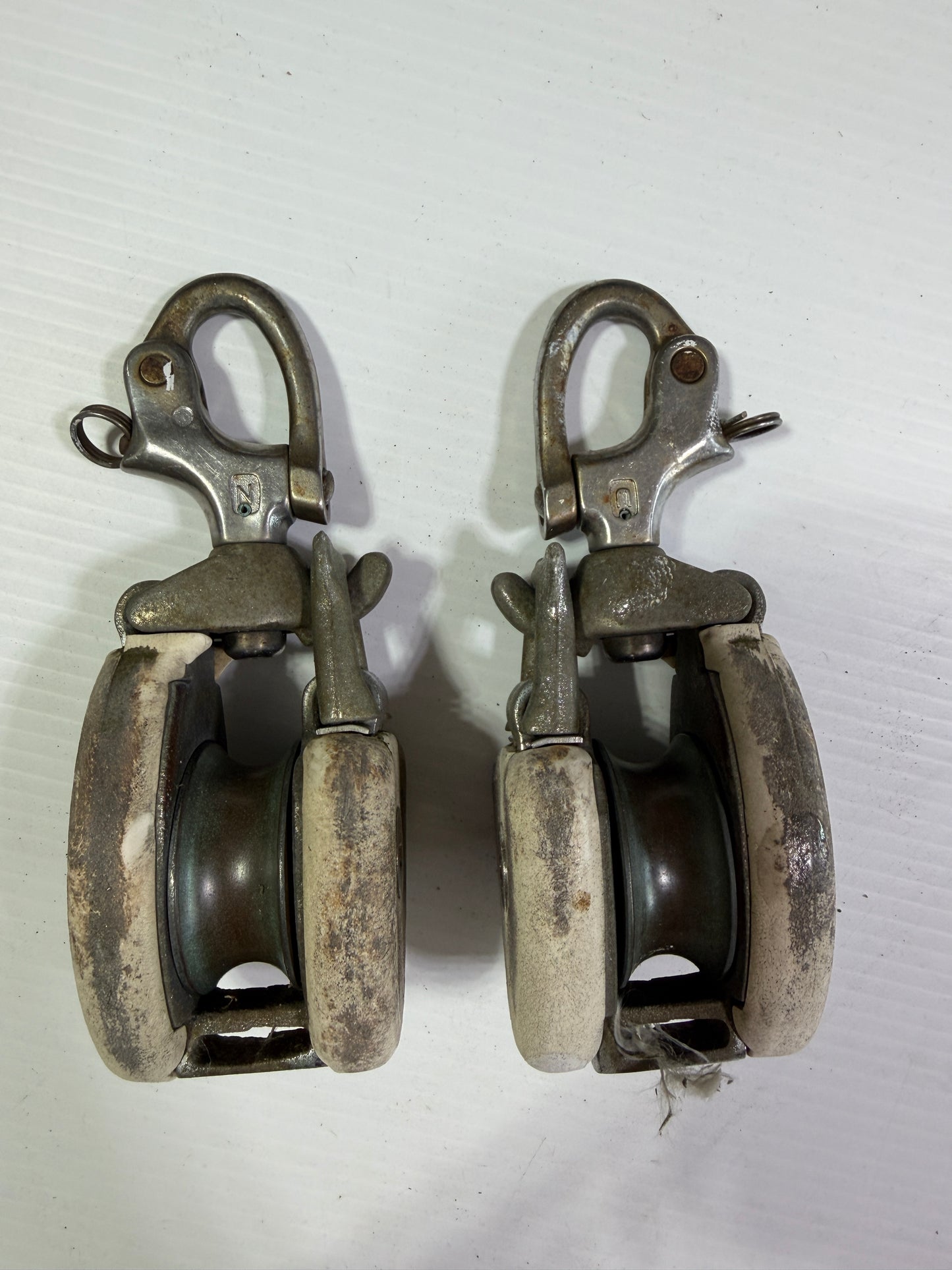 PAIR Nicro Marine Snatch Blocks - 1 3/4" Bronze Sheaves - 1/2" Line