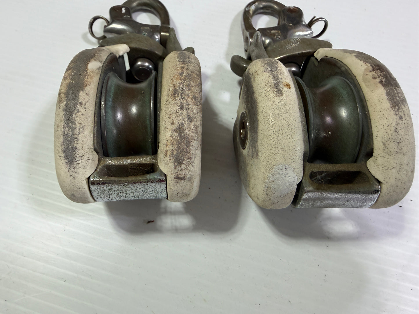 PAIR Nicro Marine Snatch Blocks - 1 3/4" Bronze Sheaves - 1/2" Line