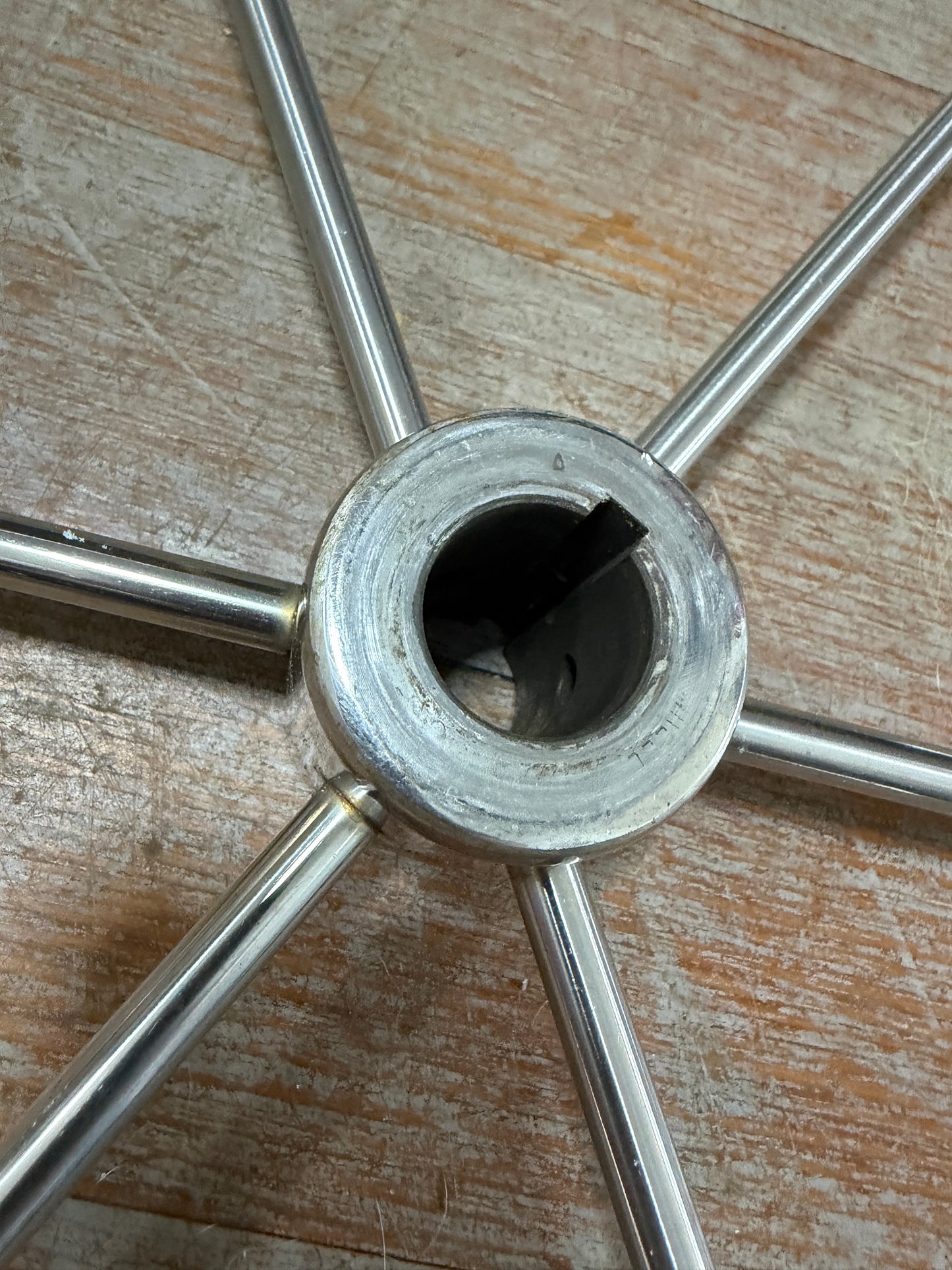 24" Stainless Steel Edson Destroyer Wheel 1" Straight Keyed Shaft