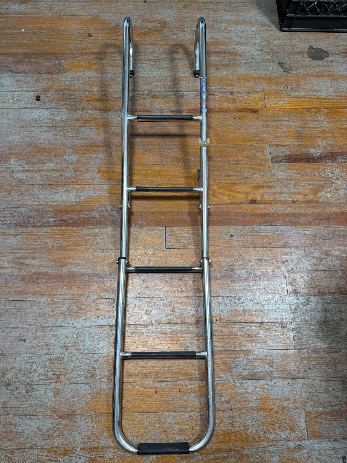 West Marine Folding Gunwale-Mount Ladder - 38" Length Folded - 57" Unfolded Length