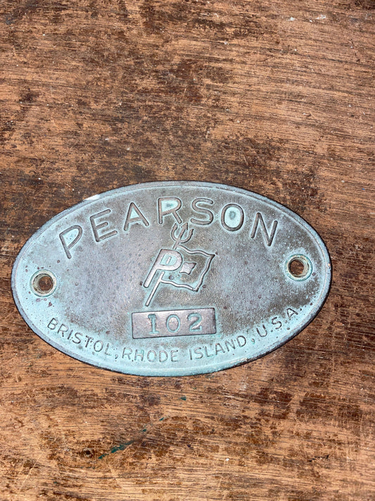 Solid Bronze Pearson Builders Plate