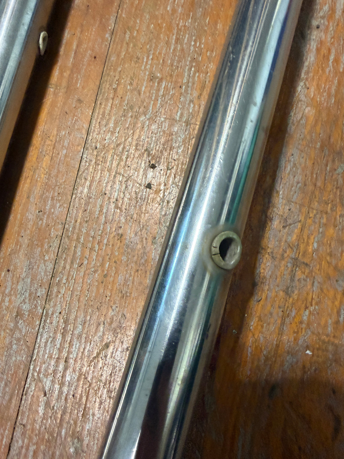 LOT OF 4 - 25 1/4" Tall Double Lifeline Stanchions - Unique Aluminum Bases