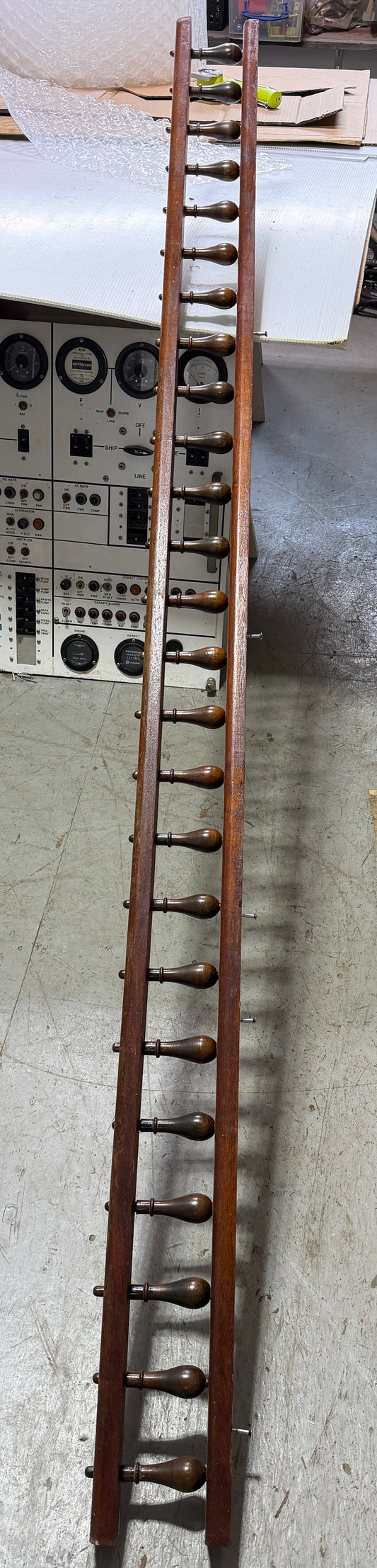 76" Long x 5" Tall x 2" Width Teak Spindle Railing - Pearson Coaster 30