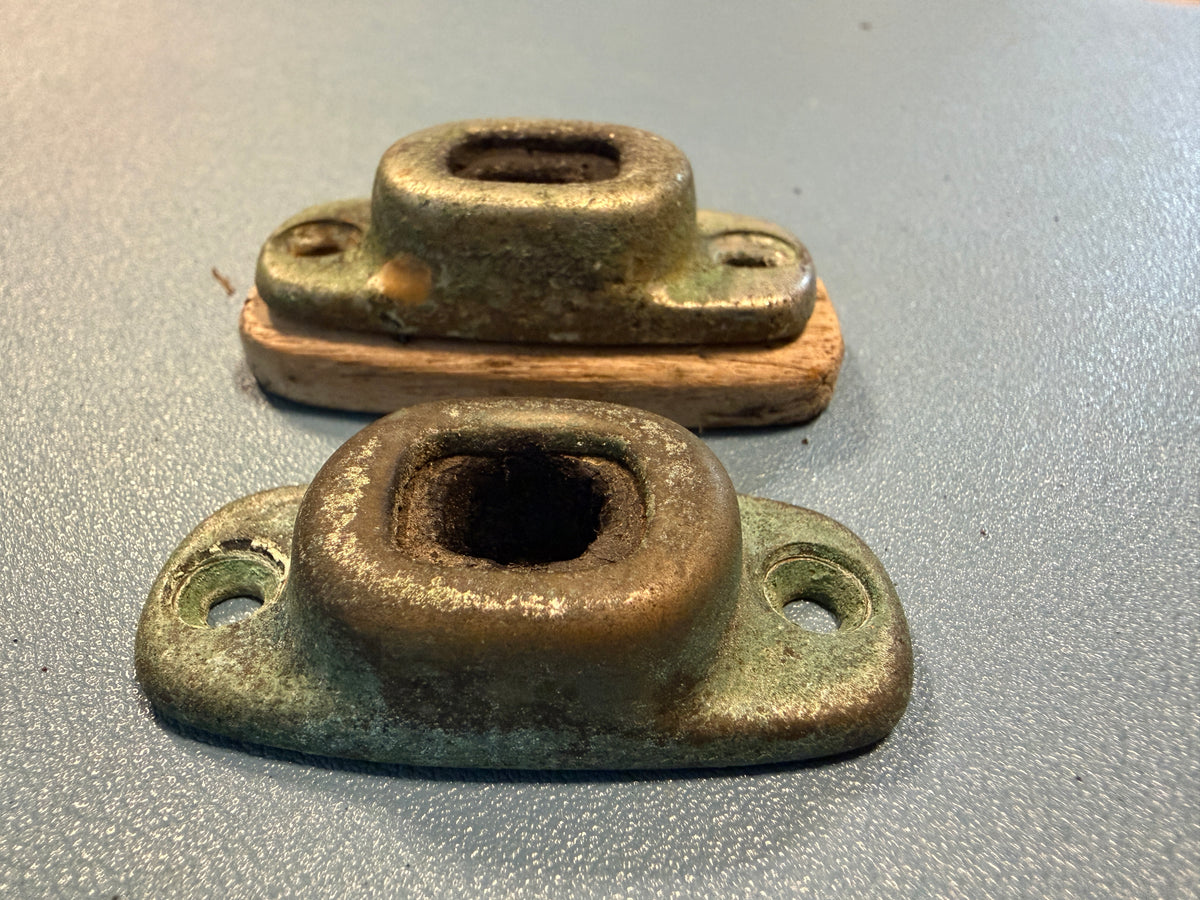 PAIR Chromed Door Fittings - 5/8" Hole