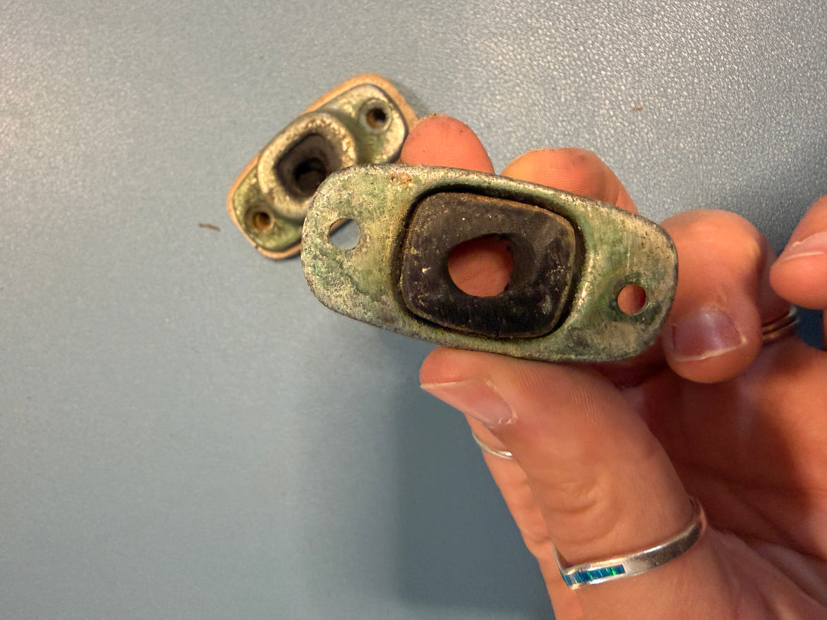 PAIR Chromed Door Fittings - 5/8" Hole