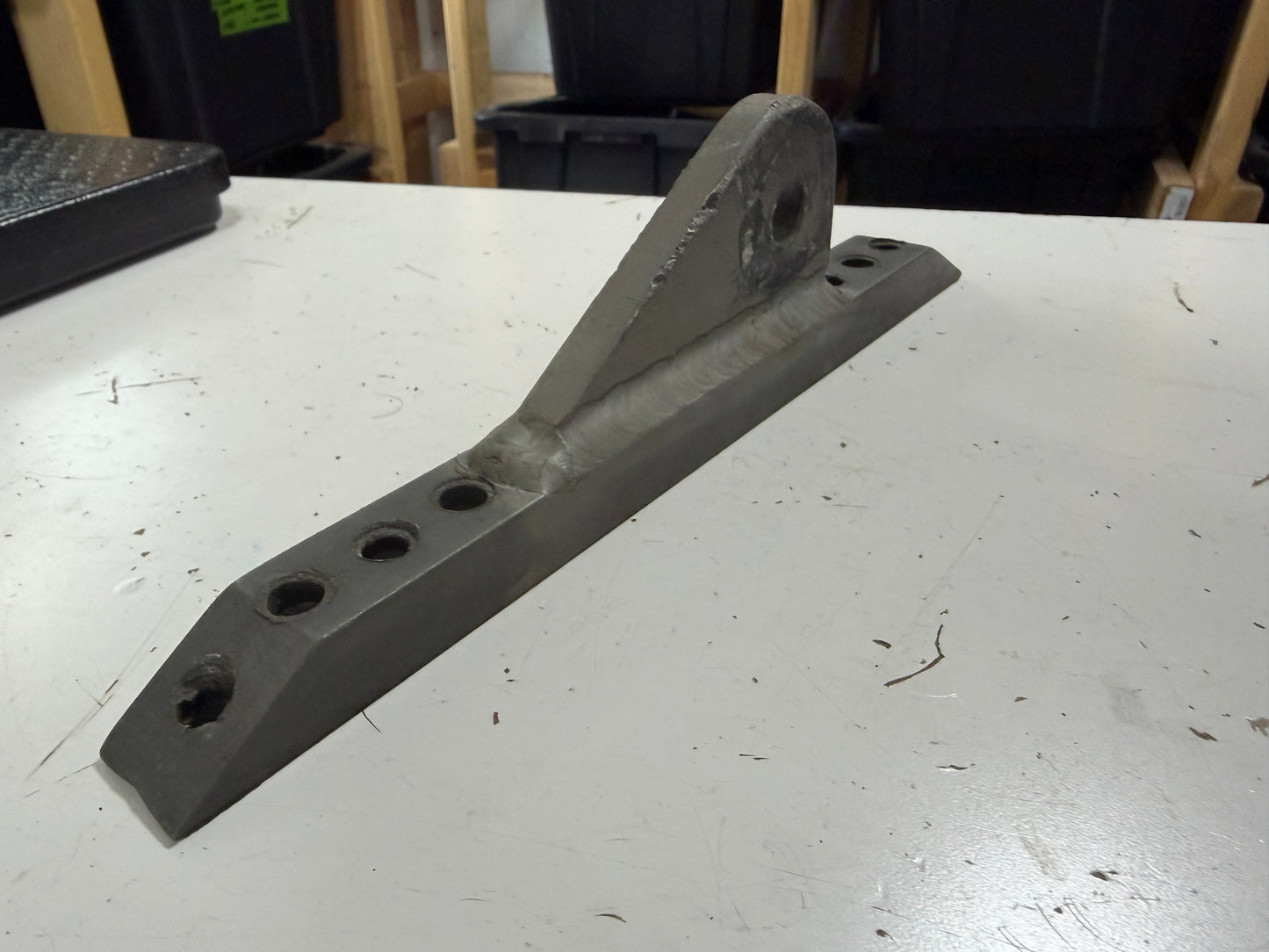 11 3/8" Length x 1 1/8" Width Slightly Curved Chainplate - 1/2" Diameter Pin