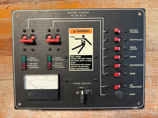 Shore Power 120VAC 60HZ Electrical Panel