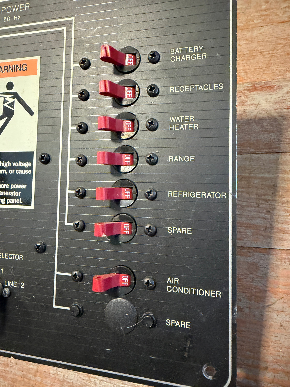 Shore Power 120VAC 60HZ Electrical Panel