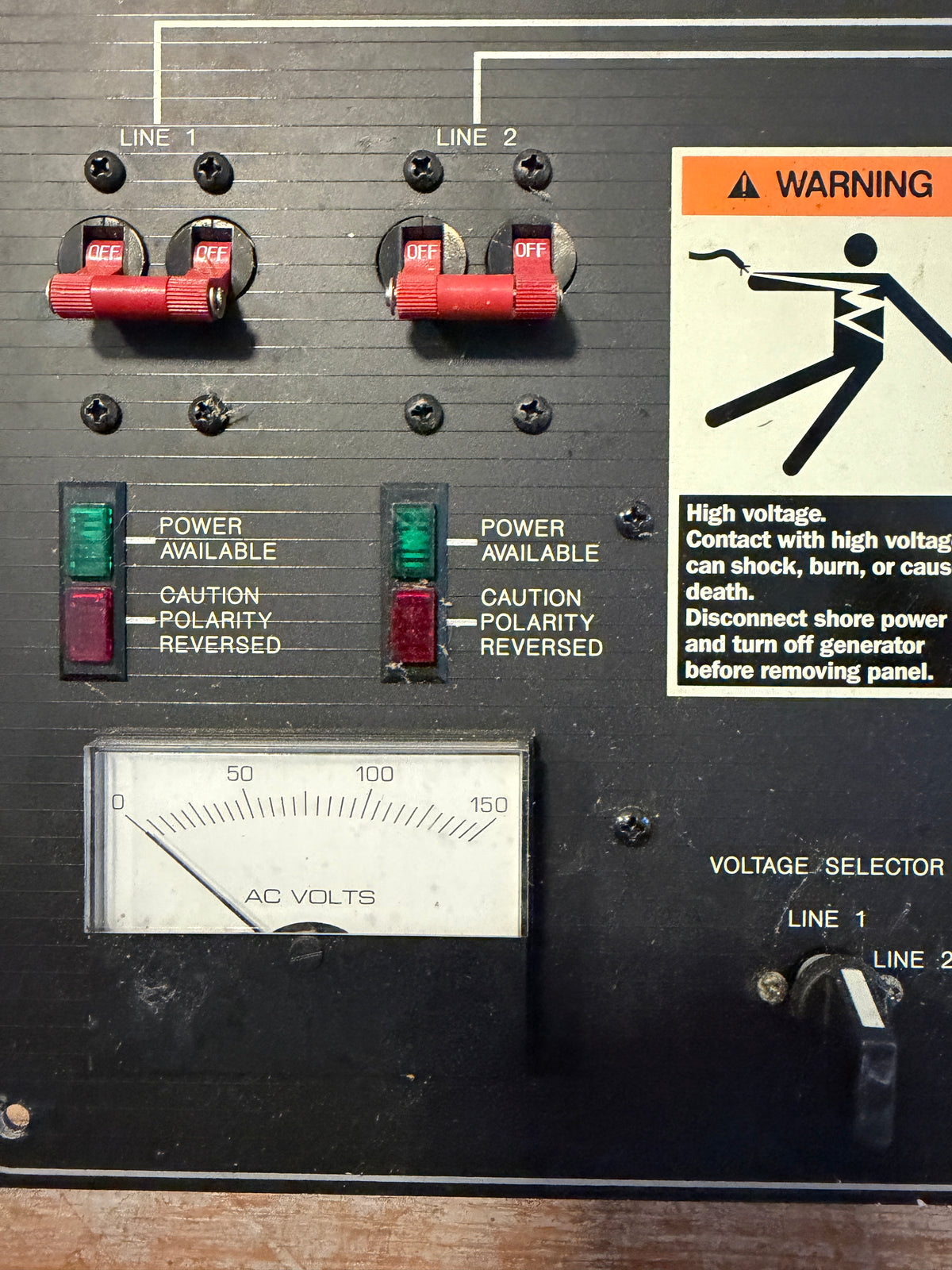 Shore Power 120VAC 60HZ Electrical Panel
