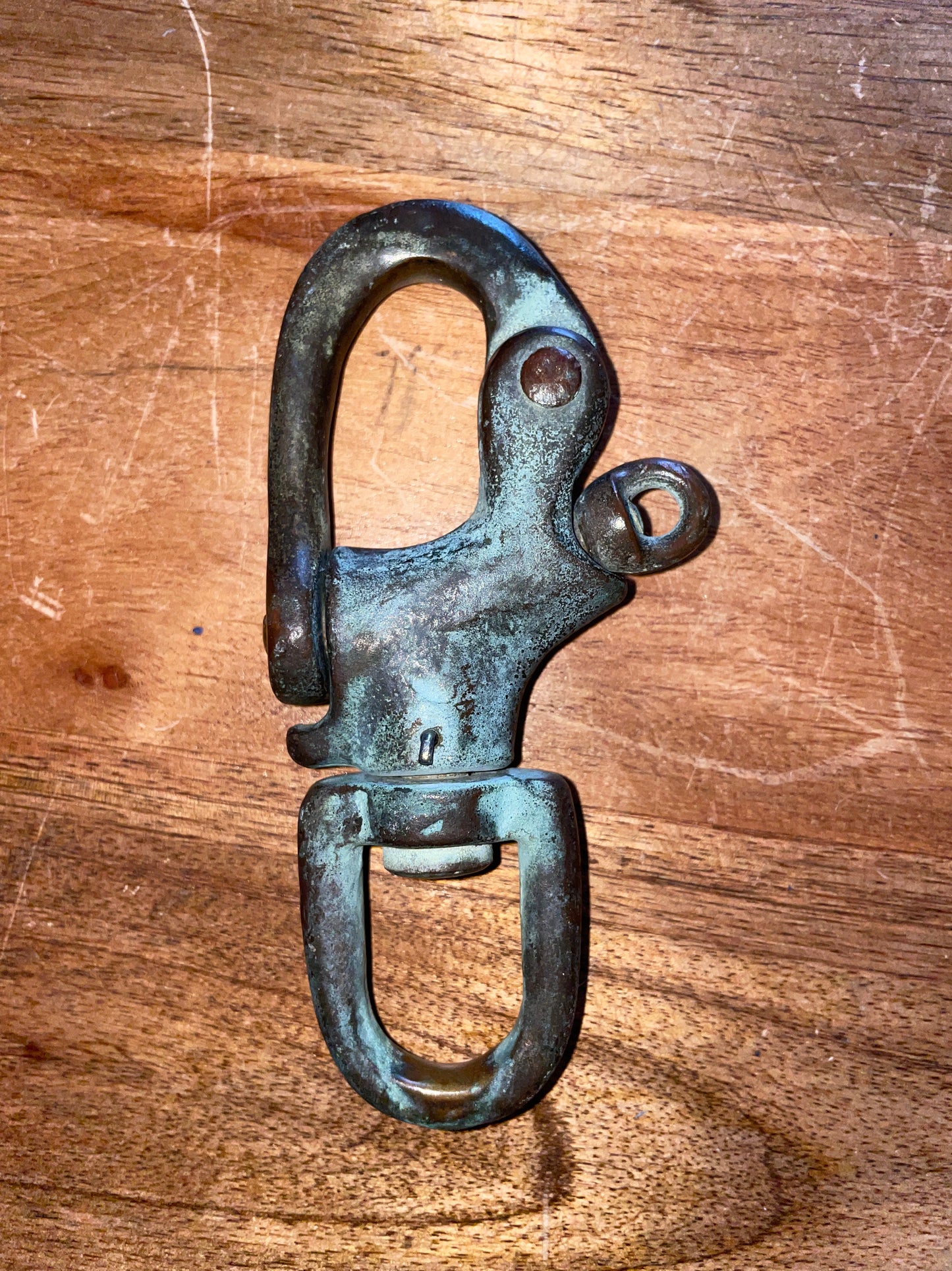 Large Solid Bronze Swivel Bail Shackle - 3/4” Eye