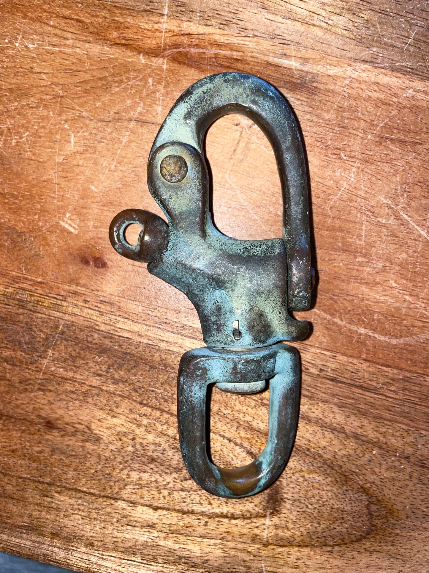 Large Solid Bronze Swivel Bail Shackle - 3/4” Eye