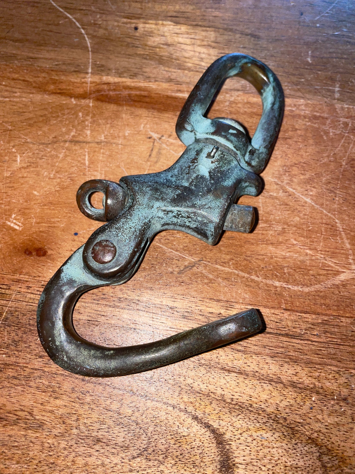 Large Solid Bronze Swivel Bail Shackle - 3/4” Eye