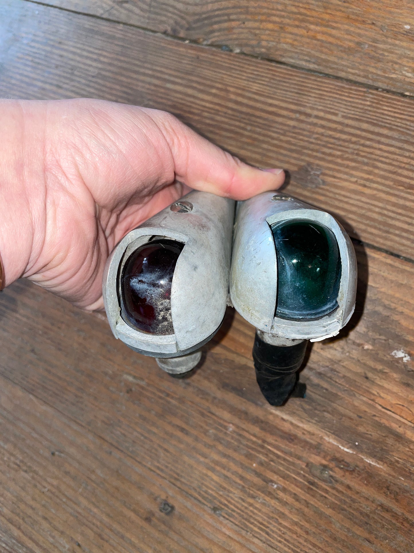 Pair Of Aluminum Navigation Lights