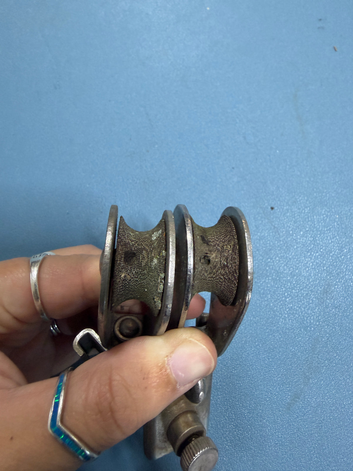 PAIR 7/8" Track Cars - 1" Tuphnol Sheave - 7/16" Line Diameter