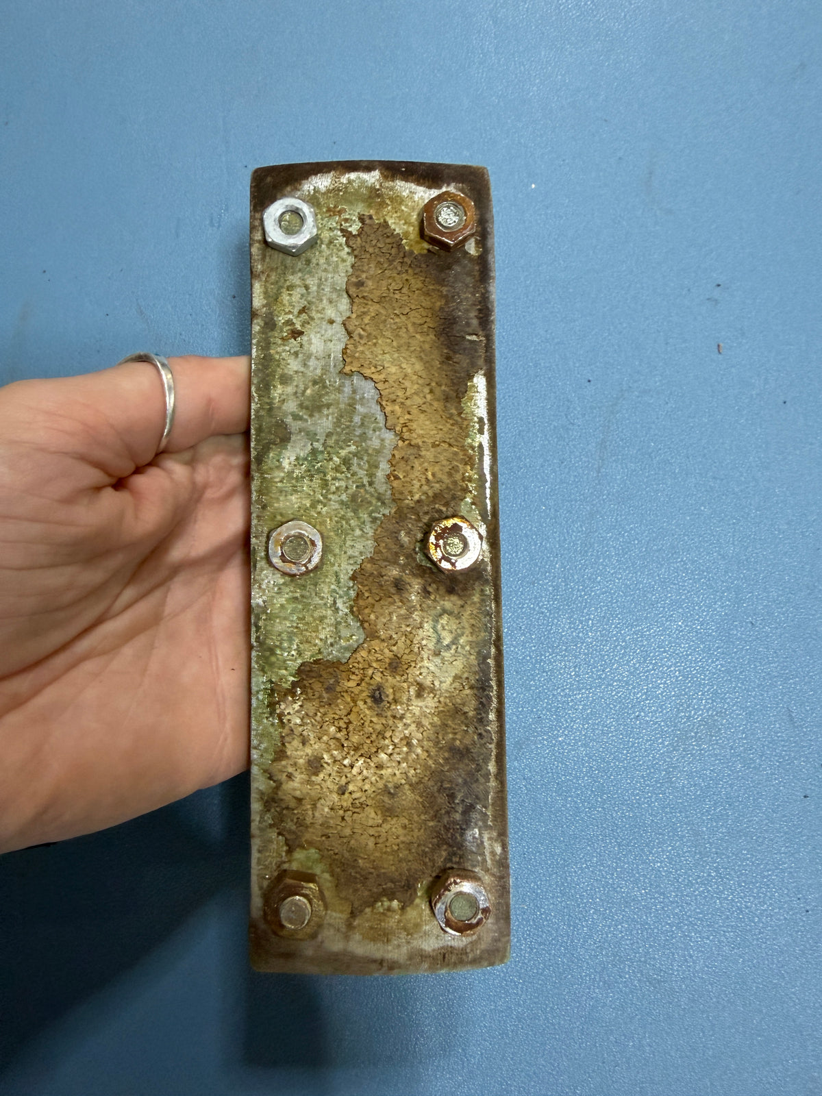 Vintage Solid Bronze Double Pad Eye - Base 6 3/4" Length x 2 1/4" Width - Pearson Ensign 22