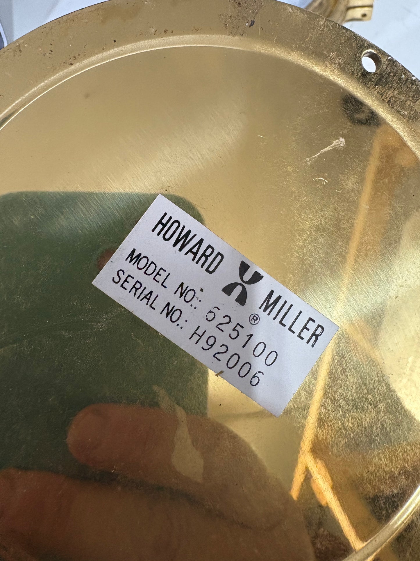 Howard Miller Brass Clock 4 1/2"