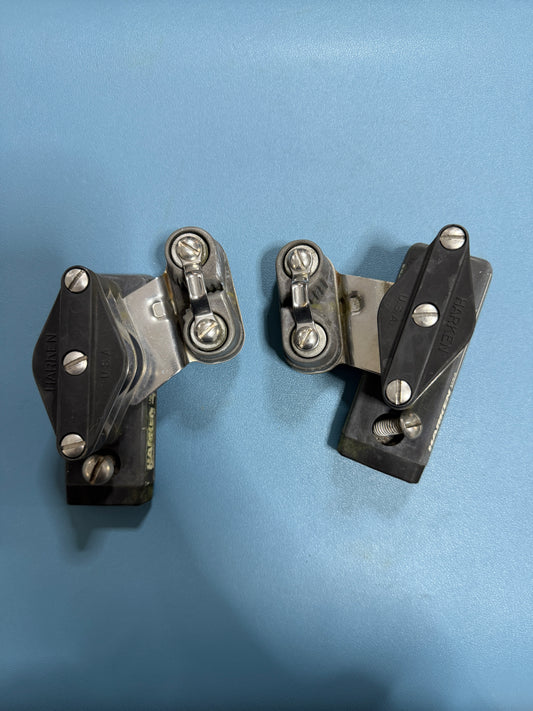 PAIR Harken Double Block Track / Traveler Car for 1" Track with Cam Cleat