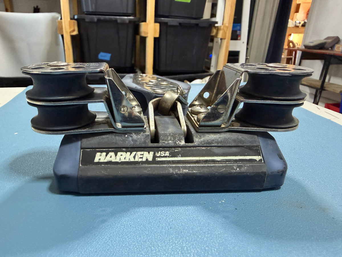 Harken 1" Main Sheet Traveler / Track Car With Fiddle Block - Comes with balls
