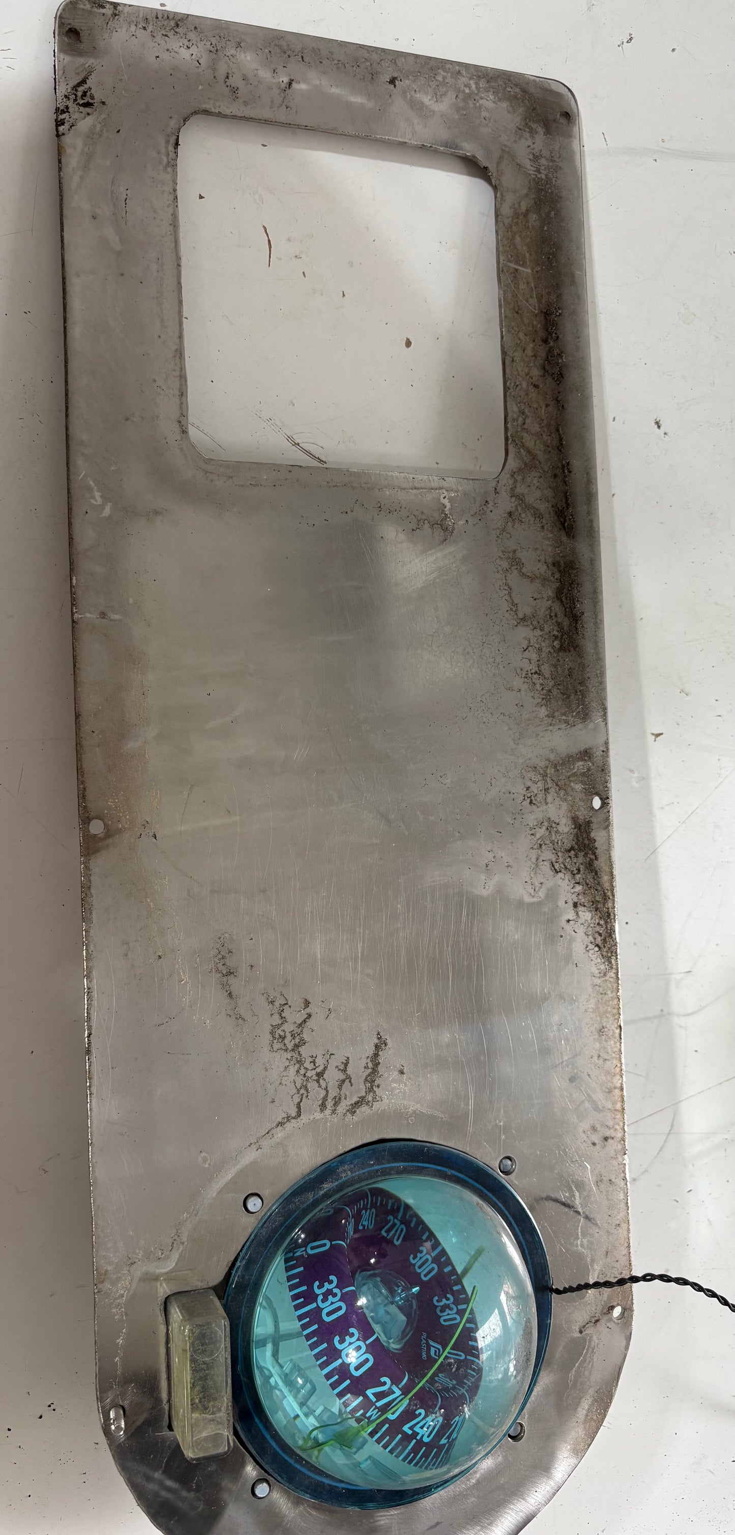 Contest Plastimo Compass on Steel Plate Bulkhead