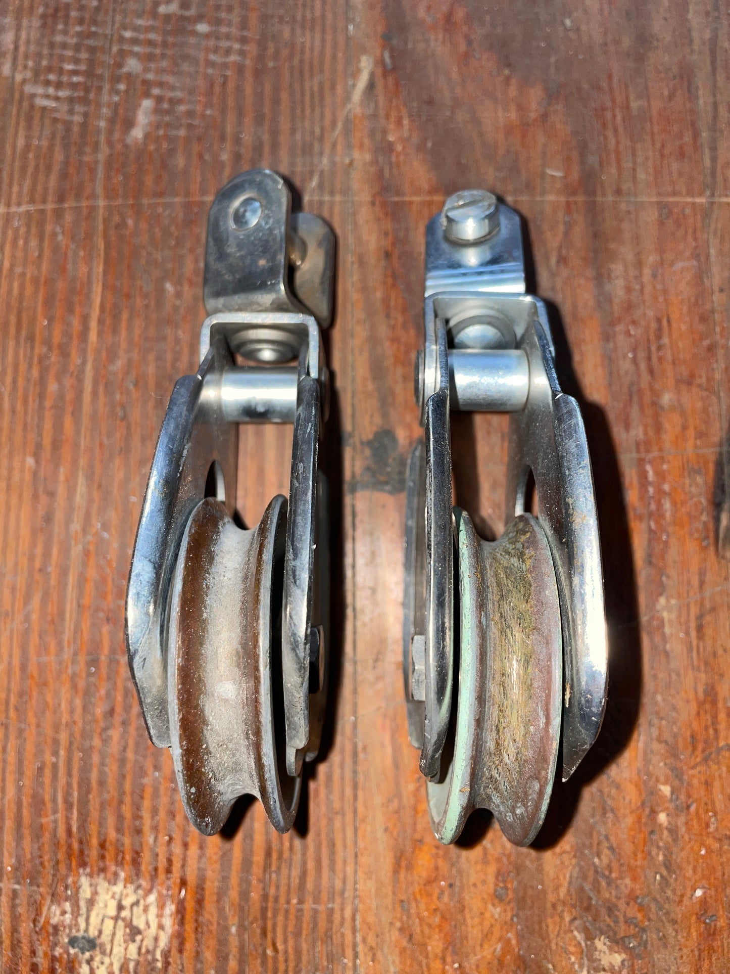 Pair Of Fico Single Swivel 2 1/8” Sheave- 3/8” Line