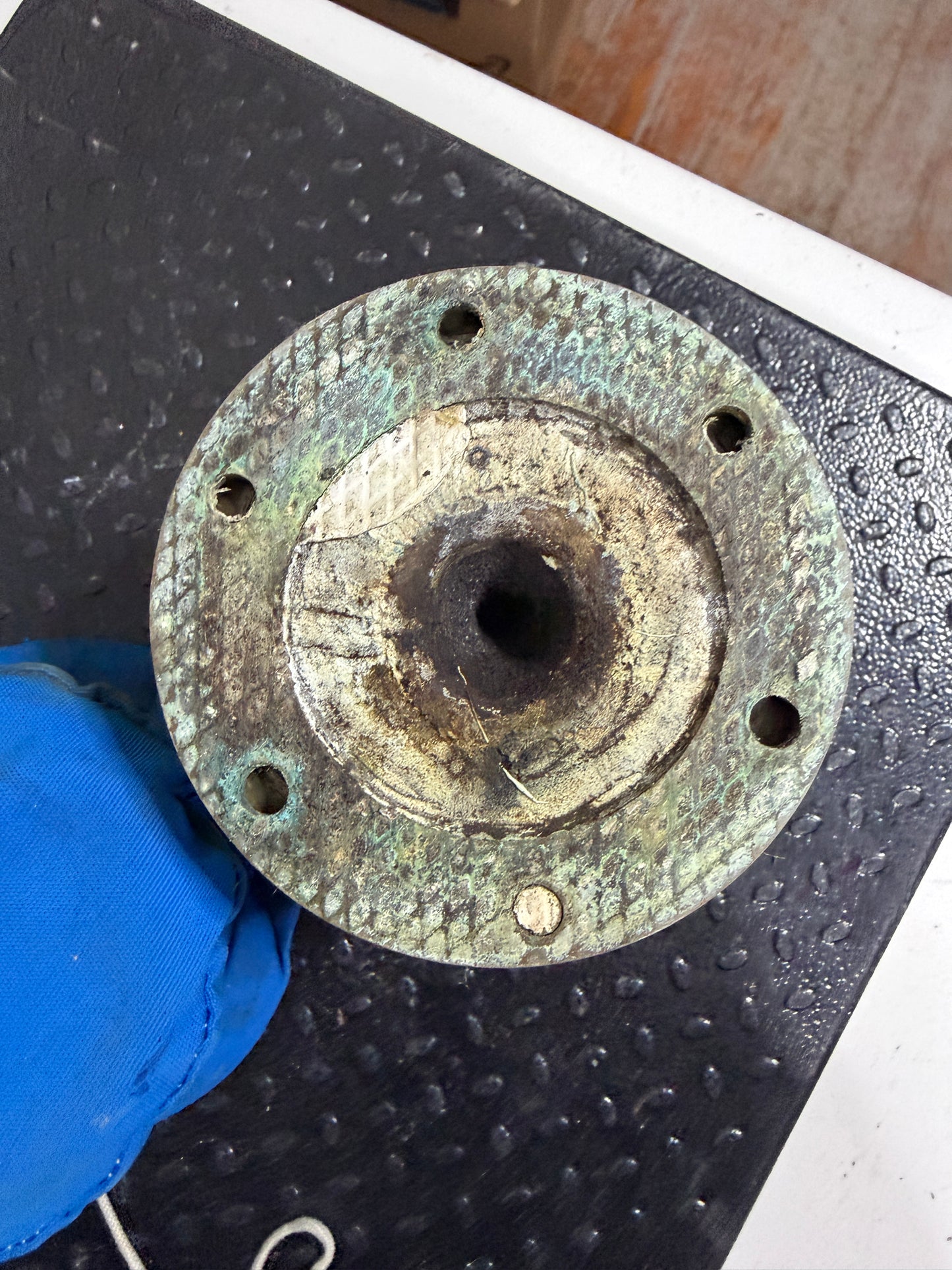 Vintage Bronze Winch With Cover