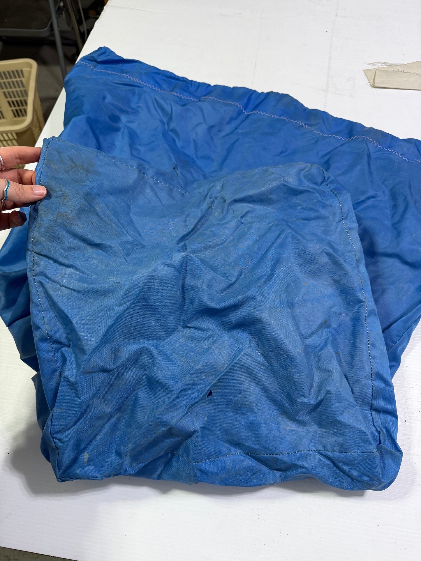 Blue Sail Bag - Small Holes - 36" Tall x 16" Squared Base
