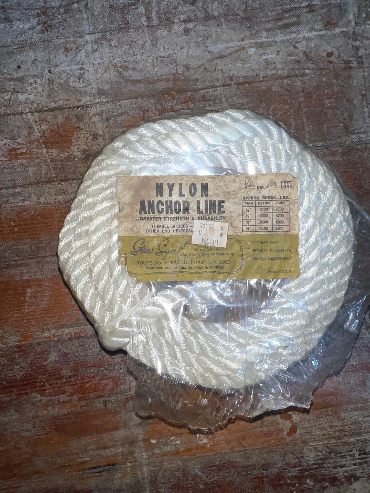 NEW - 1/2” x 100’ Nyl;on Anchor Line