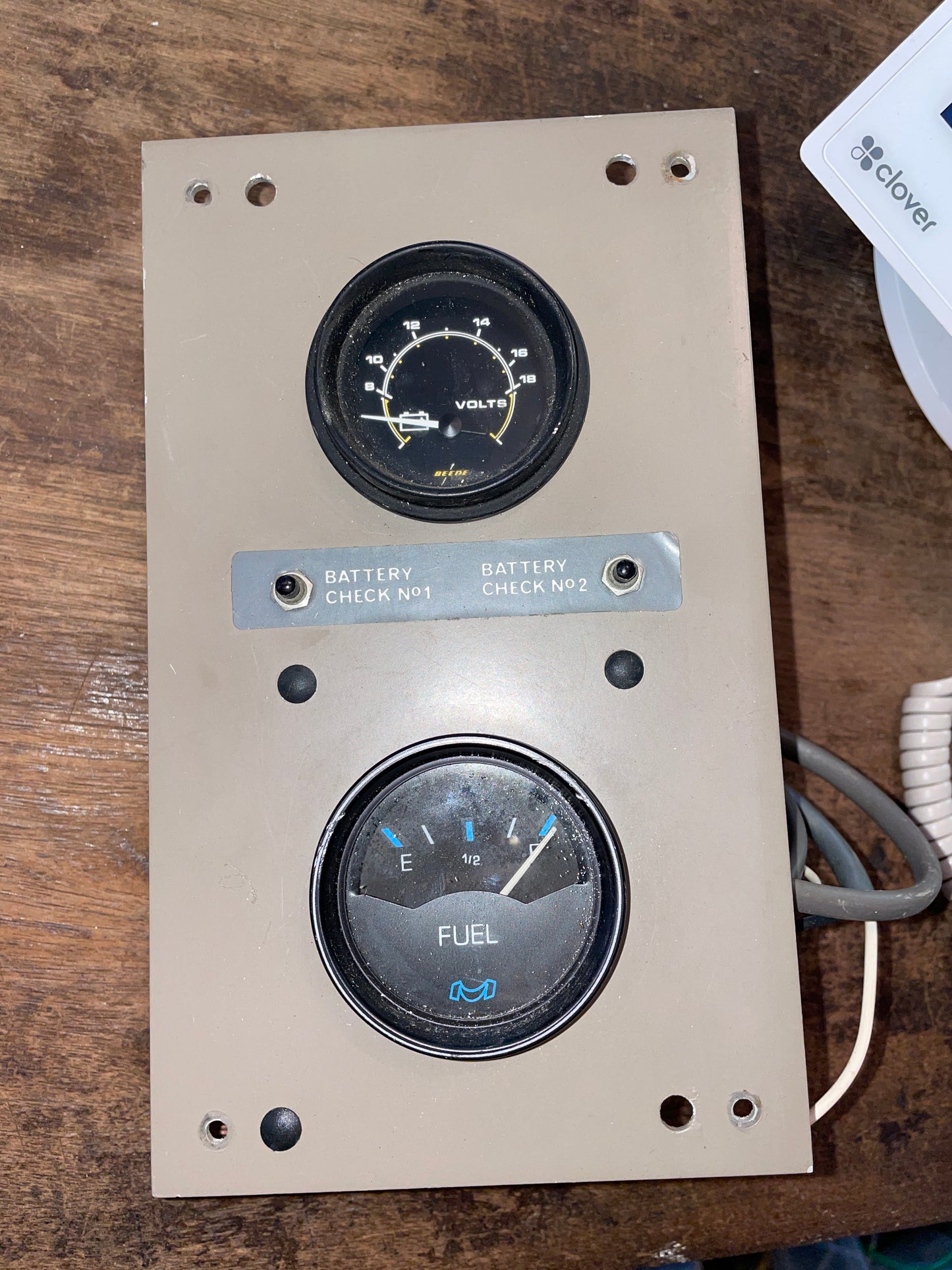 Volt & Fuel Gauge Panel Off A CS Yachts 33