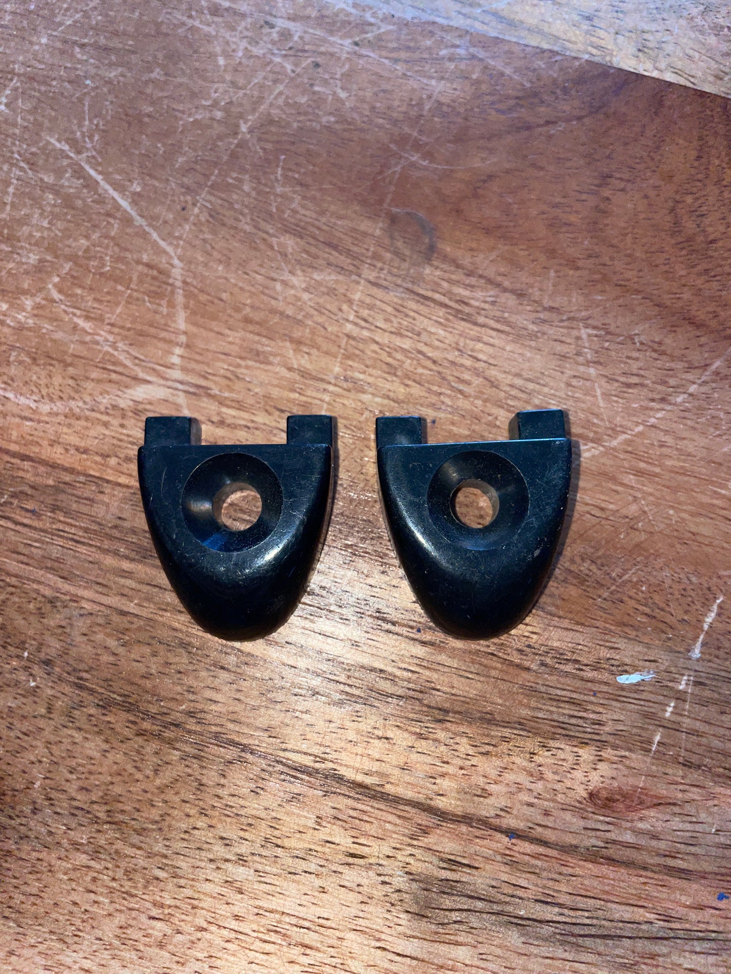 PAIR Black Plastic 1” T Track End Stop - Like New