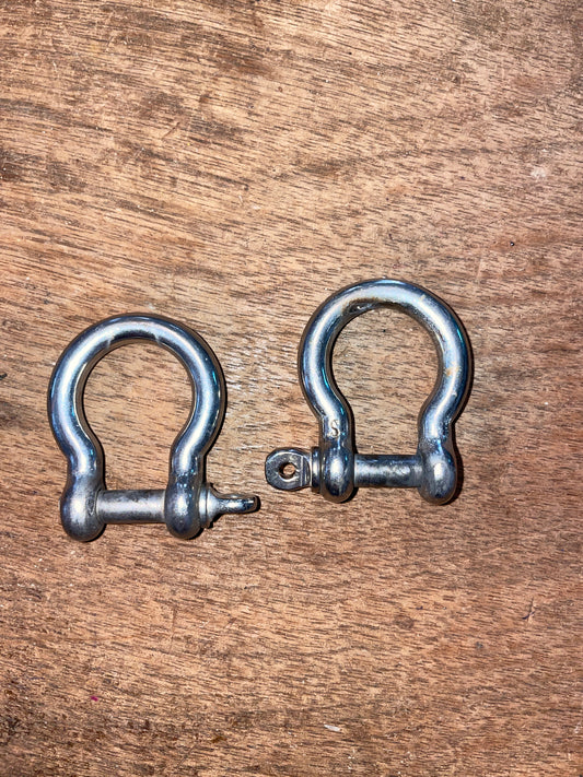 Pair SS 1/2” D Ring Shackle