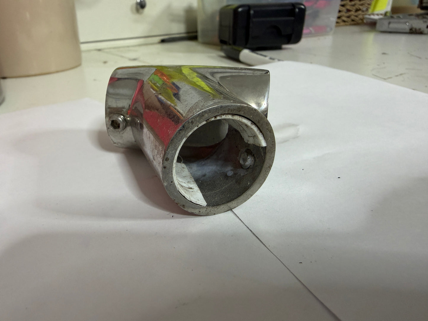 Stainless Steel Angled T Fitting - 1" Diameter Tubing