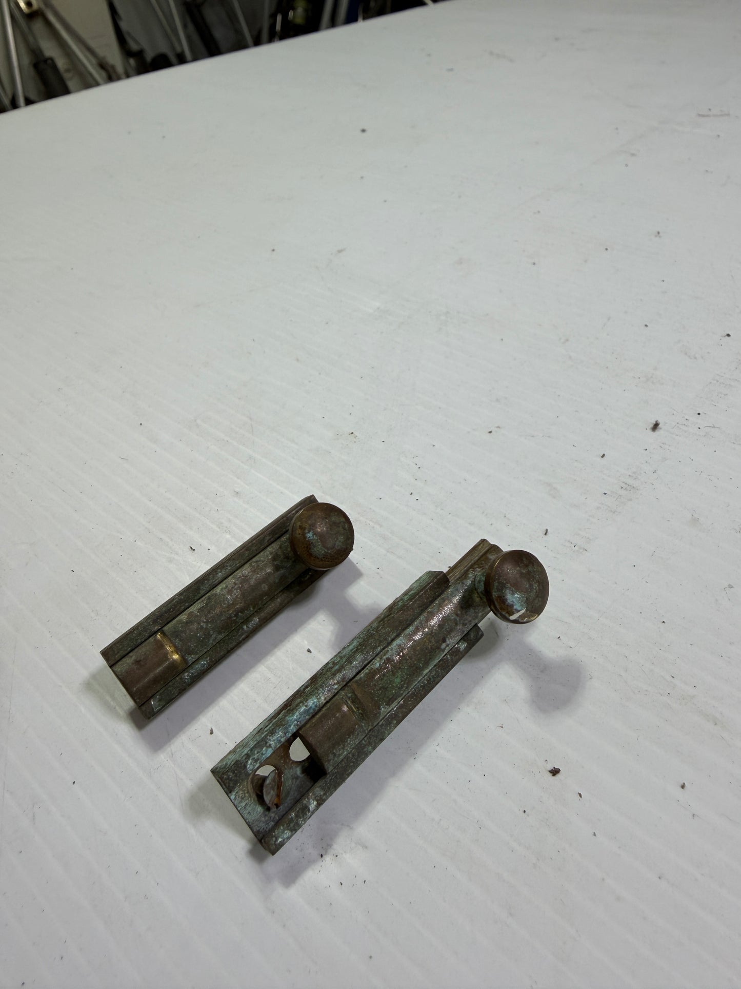 PAIR Vintage Barrel Bolt Locks