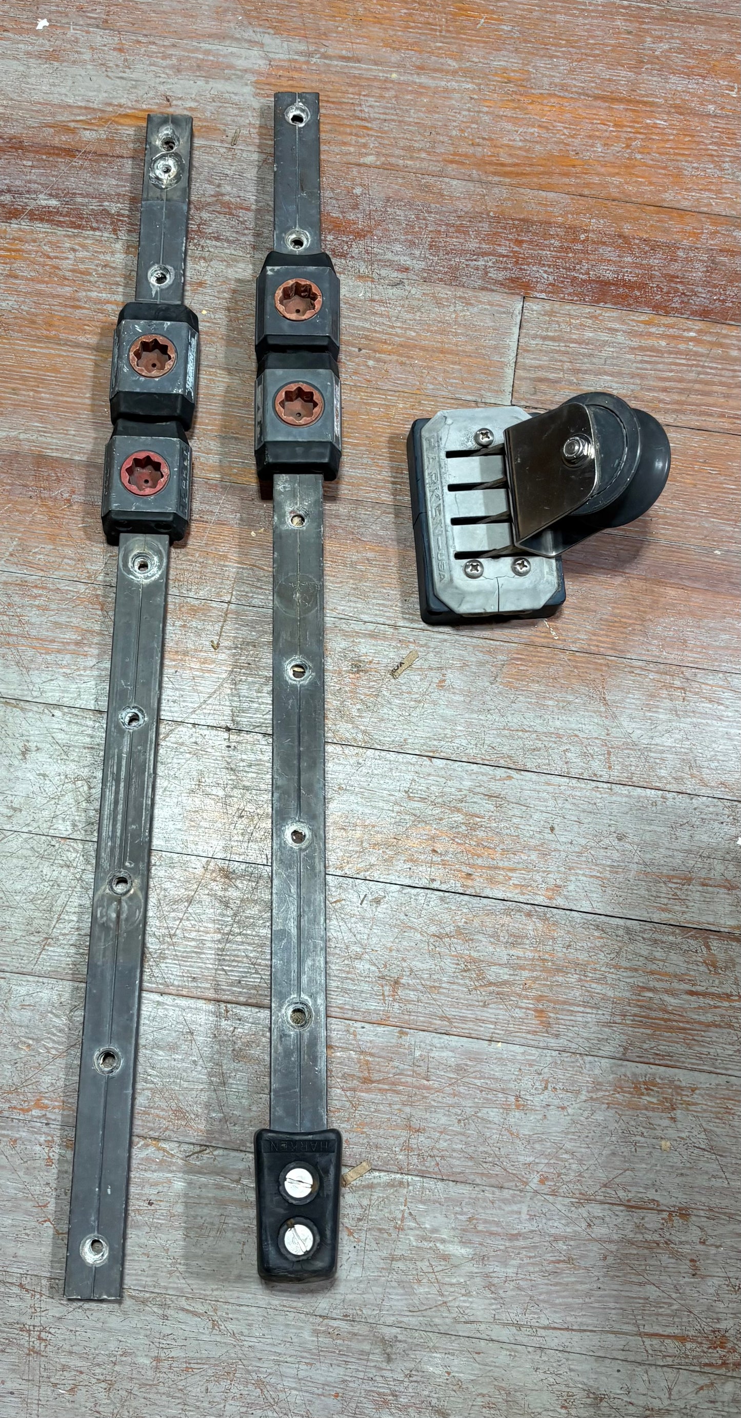 Harken Track Set with Sheet Block and Adjustable Stops from a Beneteau OC 400